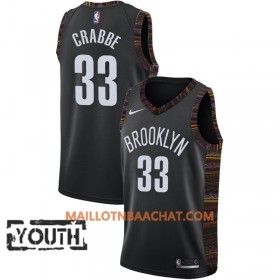 Maillot NBA Brooklyn Nets Allen Crabbe 33 2018-19 Nike City Edition Noir Swingman - Enfant